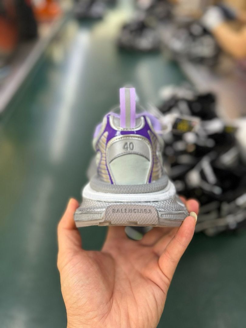 Balenciaga 3XL Trainer Metallic Silver Purple (2325 VG) - Image 4