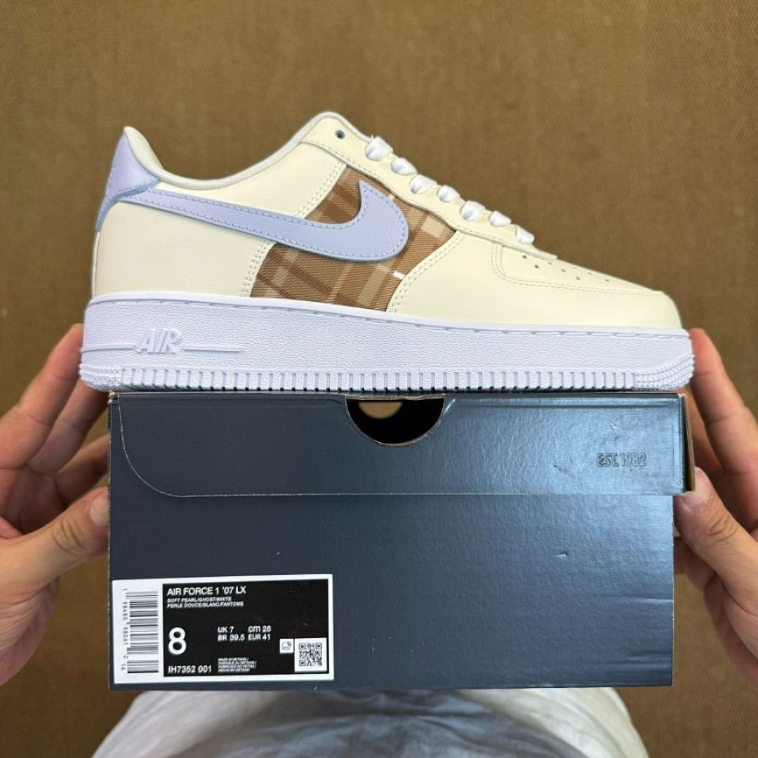 Nike Air Force 1 Low Sail University Blue Transparent Plaid - Image 3