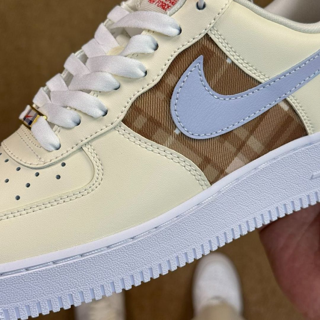 Nike Air Force 1 Low Sail University Blue Transparent Plaid - Image 5