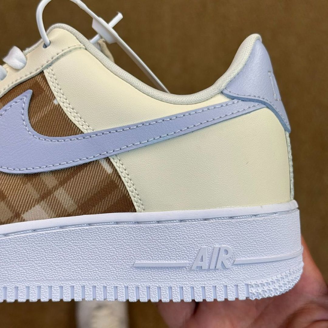 Nike Air Force 1 Low Sail University Blue Transparent Plaid - Image 6