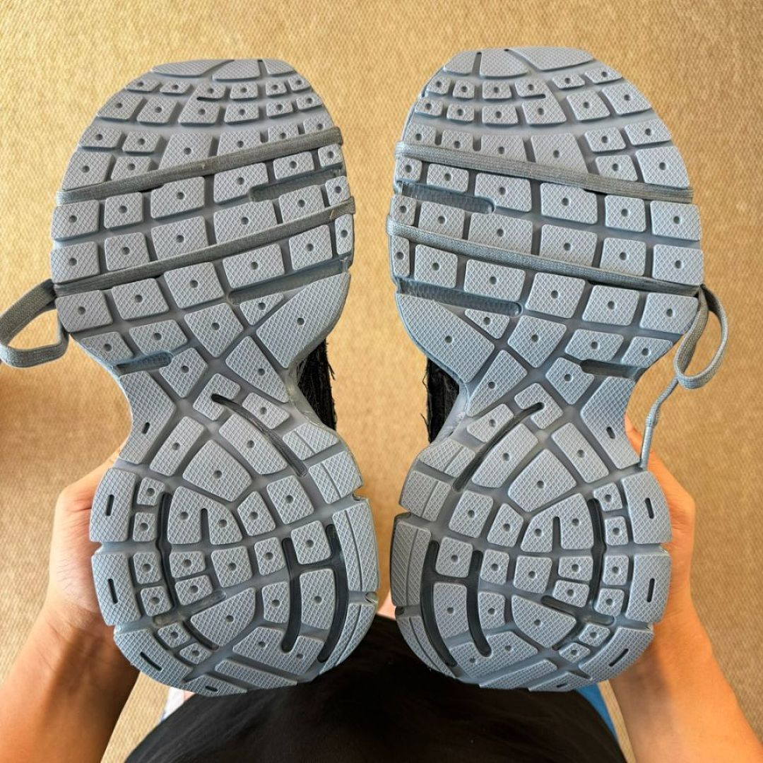 Balenciaga 3XL Trainer distressed denim sneakers 777649 W3XL1 4969 - Image 8