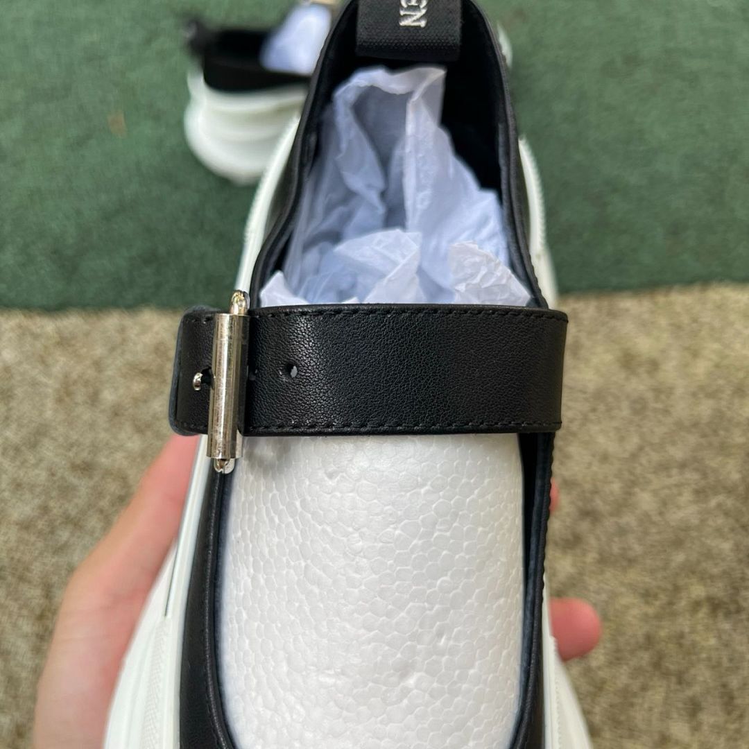 Alexander McQueen Tread Slick Mary Jane Black and White 757885W4WBC1070 - Image 5