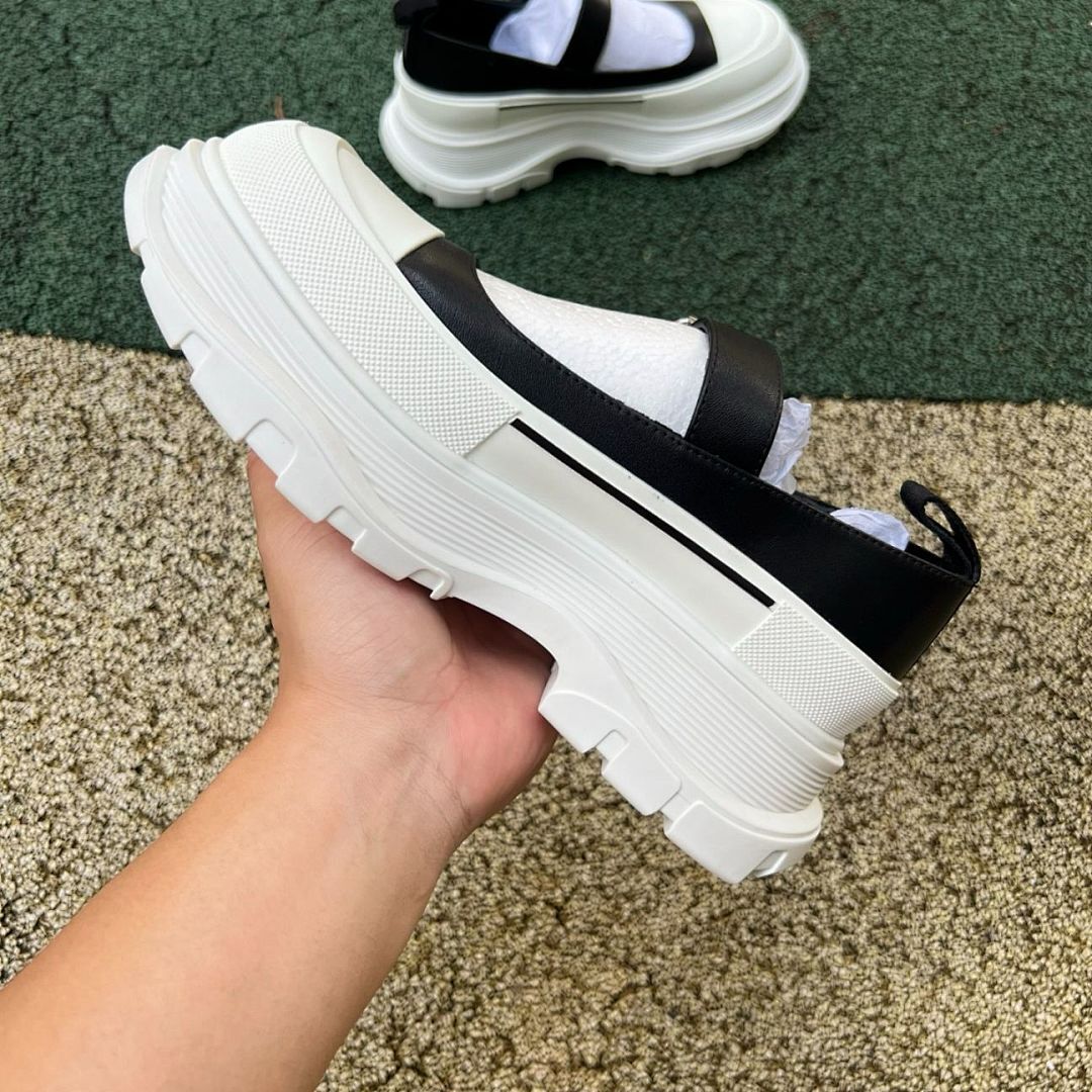 Alexander McQueen Tread Slick Mary Jane Black and White 757885W4WBC1070 - Image 7