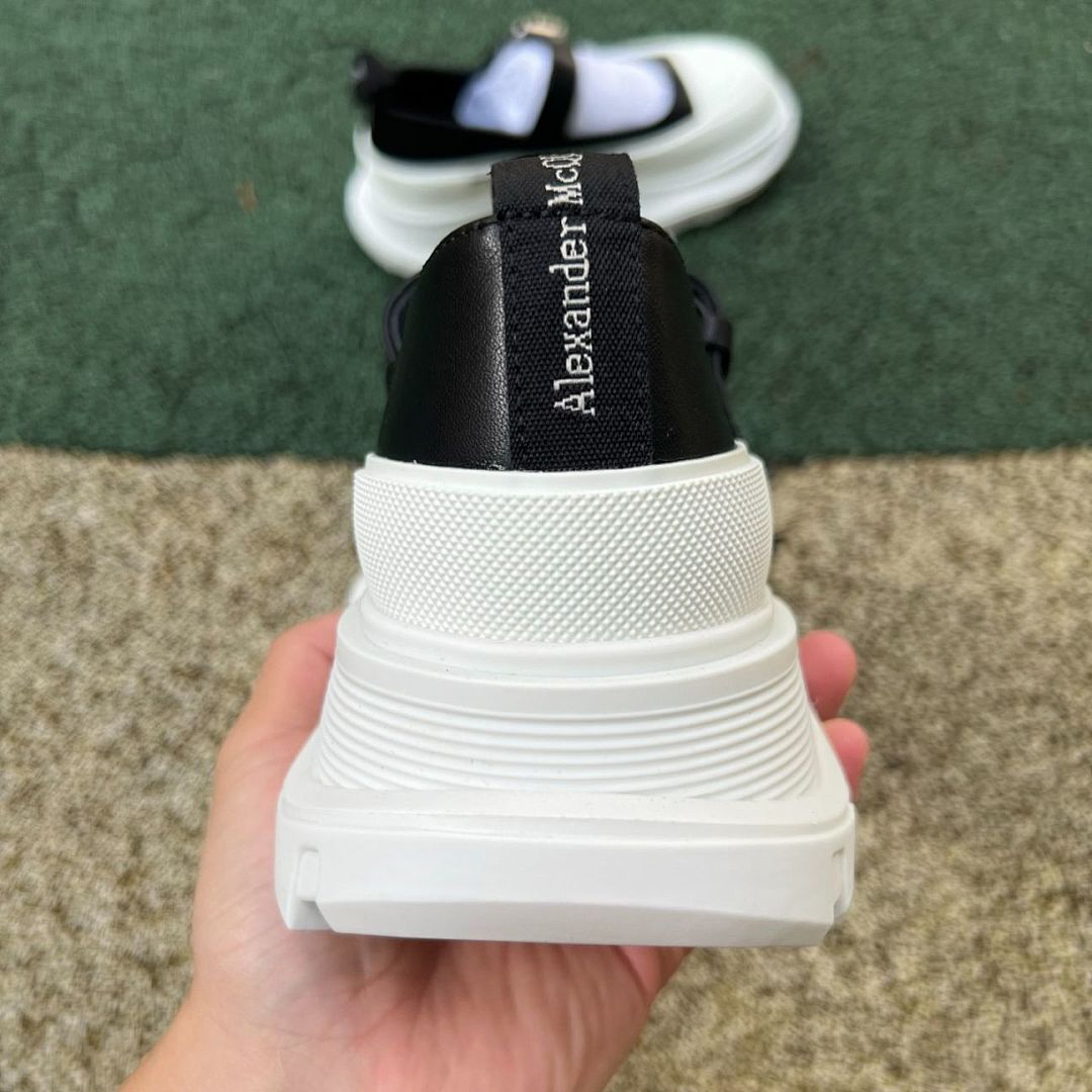 Alexander McQueen Tread Slick Mary Jane Black and White 757885W4WBC1070 - Image 8