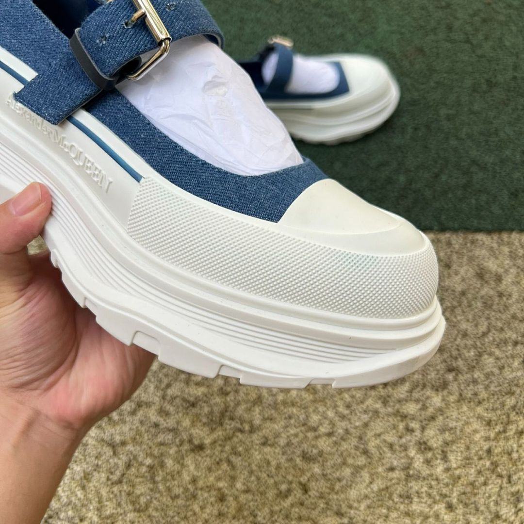 Alexander McQueen Punk Mary Jane Denim Shoes - Image 3