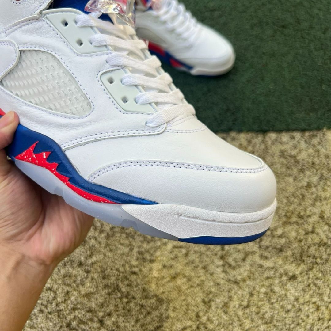 Air Jordan 5 Retro PE White Red Blue 32 - Image 3