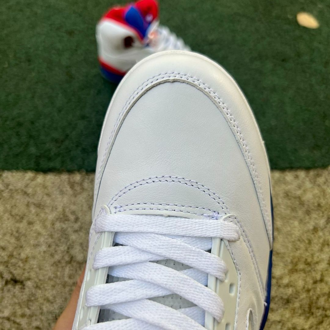 Air Jordan 5 Retro PE White Red Blue 32 - Image 4