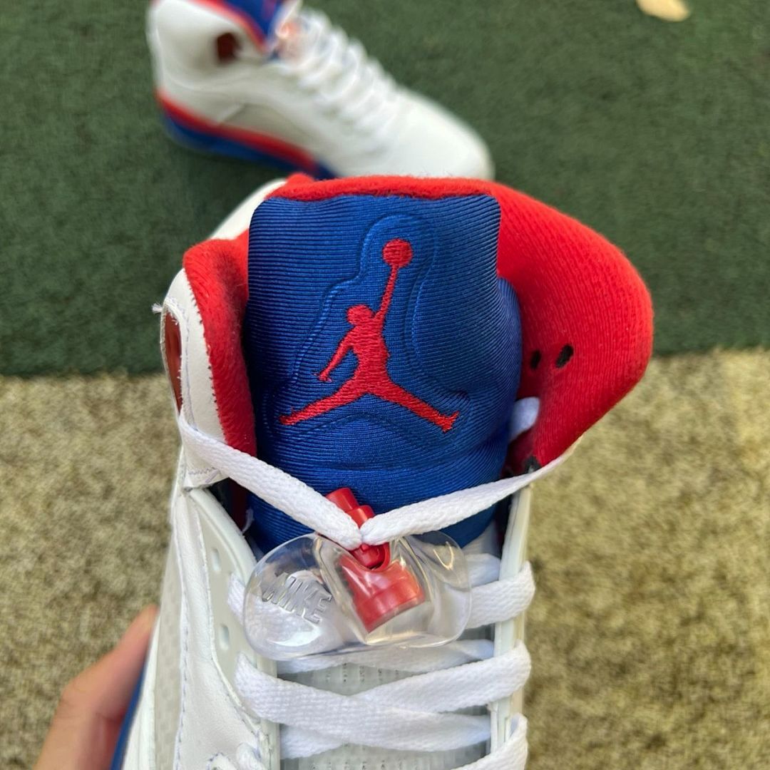 Air Jordan 5 Retro PE White Red Blue 32 - Image 5