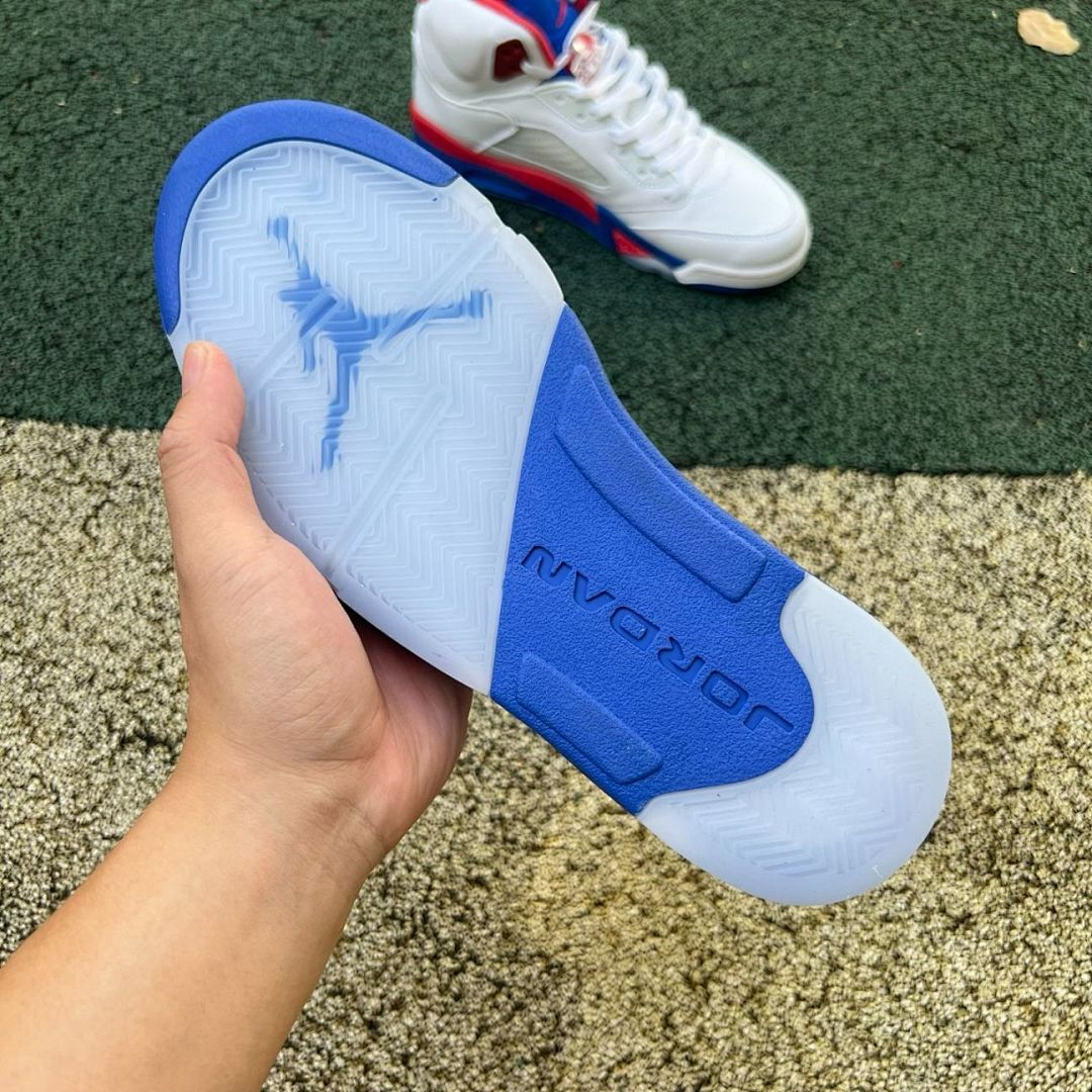 Air Jordan 5 Retro PE White Red Blue 32 - Image 6