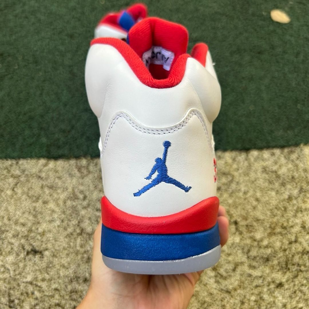 Air Jordan 5 Retro PE White Red Blue 32 - Image 8