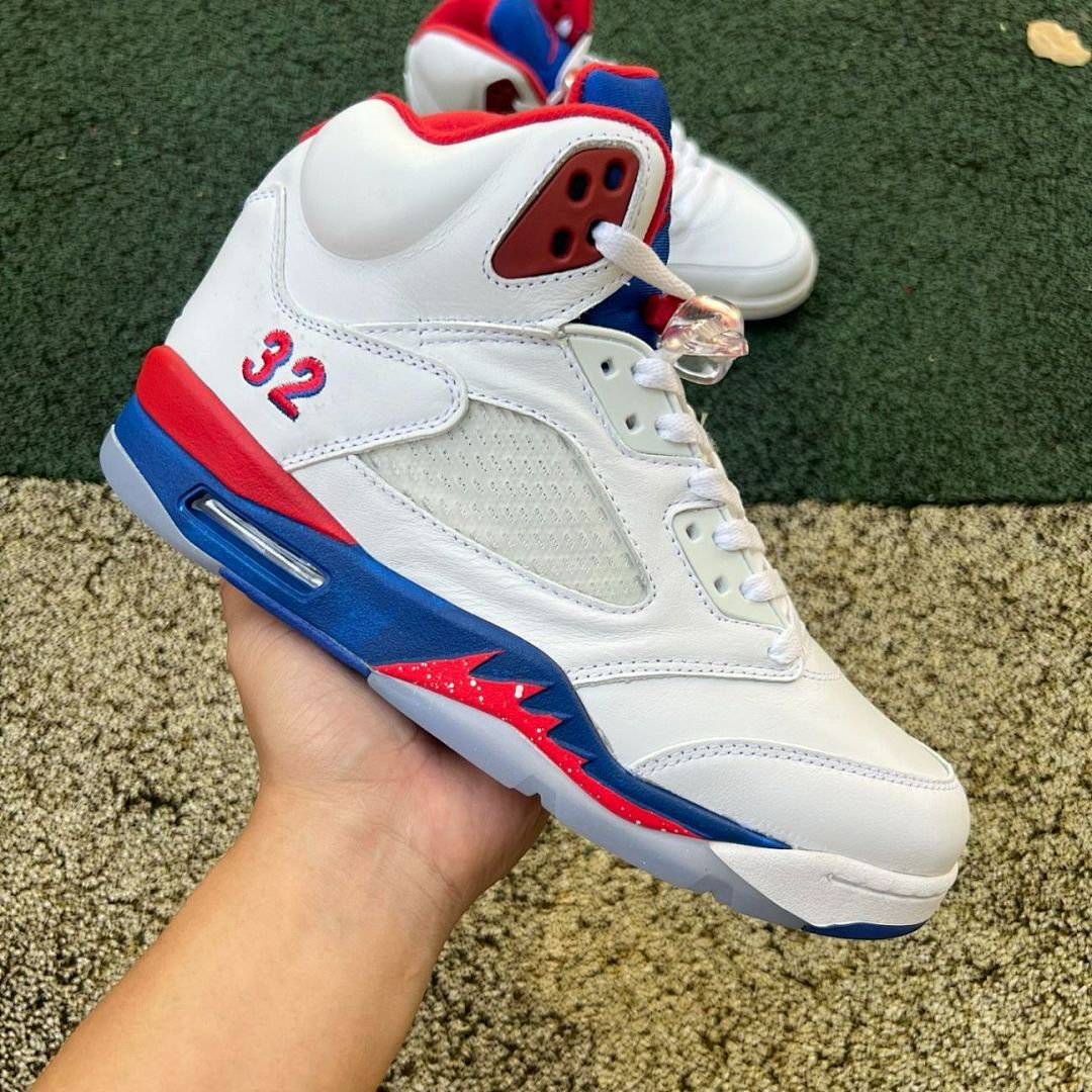 Air Jordan 5 Retro PE White Red Blue 32 - Image 9