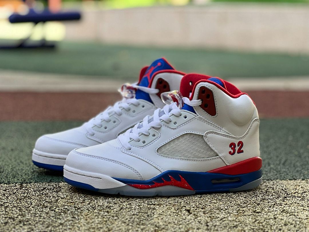 Air Jordan 5 Retro PE White Red Blue 32 - Image 10