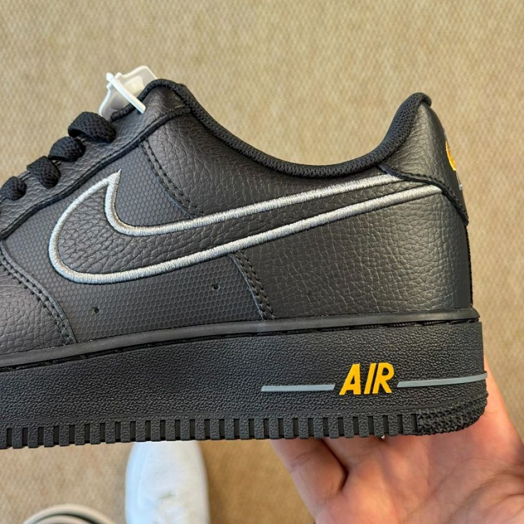Nike Air Force 1 '07 Black White Yellow Strike DH7561-001 - Image 6