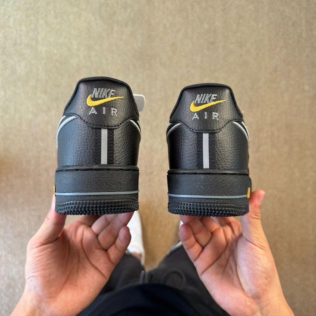 Nike Air Force 1 '07 Black White Yellow Strike DH7561-001 - Image 7