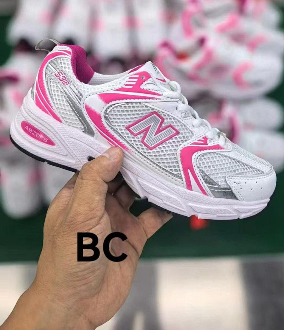 New Balance 530 Women's White Hot Pink Silver ABZORB Running Sneakers