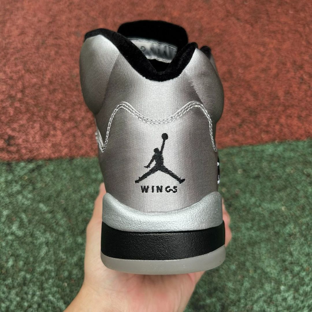 Air Jordan 5 Retro Carmelo Anthony PE "Family Flies Alone" Metallic Silver "10" - Image 9