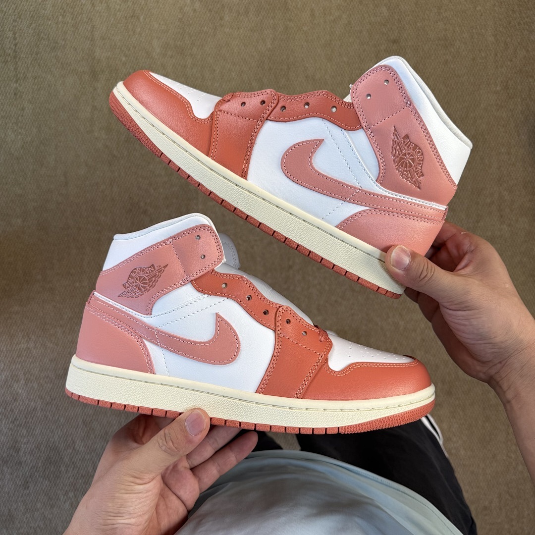 Air Jordan 1 Mid SE Washed Coral FB9892-161 - Image 9
