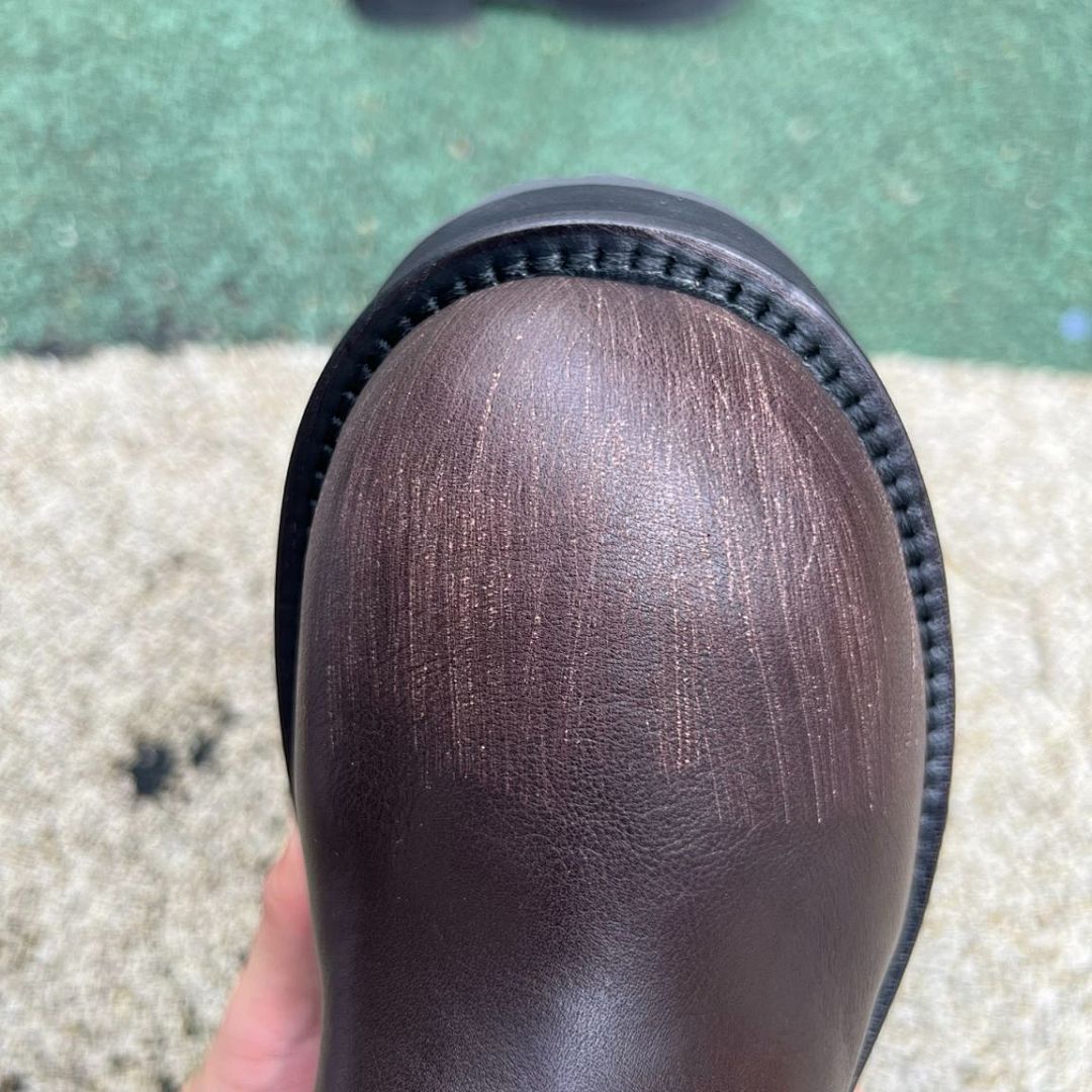 Balenciaga Leather Biker Boots 10 AV George V Paris Address Dark Brown - Image 5