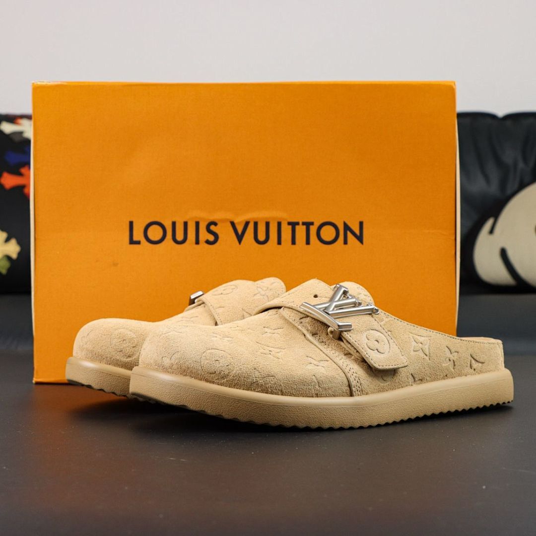 Louis Vuitton Dreamy Loafer Monogram-Embossed Suede Beige - Image 6