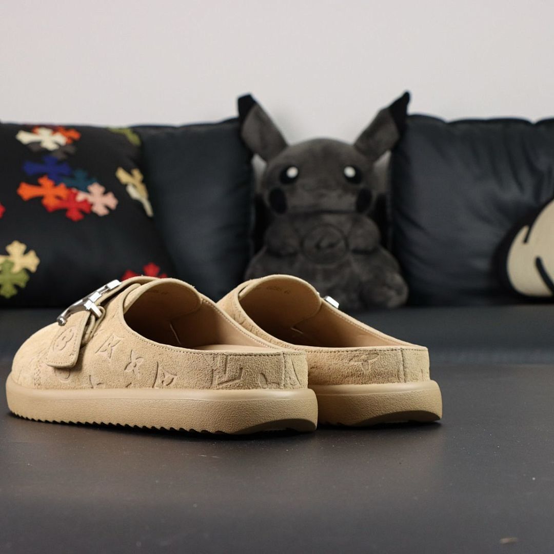 Louis Vuitton Dreamy Loafer Monogram-Embossed Suede Beige - Image 9