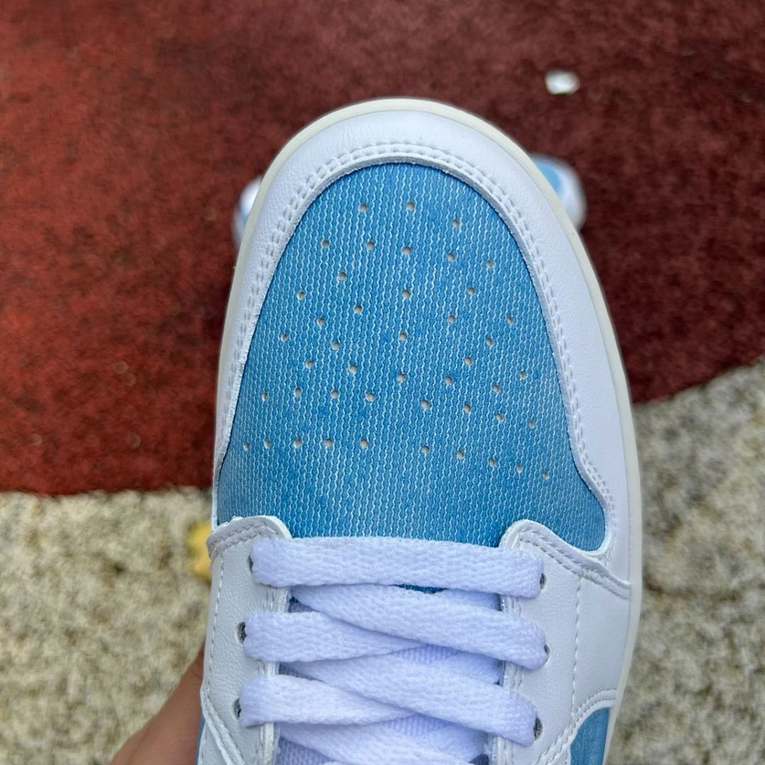 Air Jordan 1 Low SE Washed Denim Light Marine White Gum Yellow DR6970-400 - Image 4