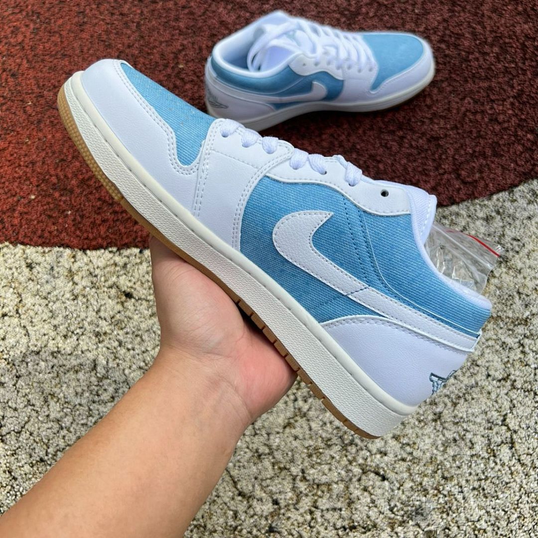Air Jordan 1 Low SE Washed Denim Light Marine White Gum Yellow DR6970-400 - Image 7