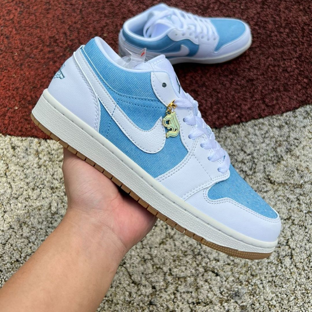 Air Jordan 1 Low SE Washed Denim Light Marine White Gum Yellow DR6970-400 - Image 9