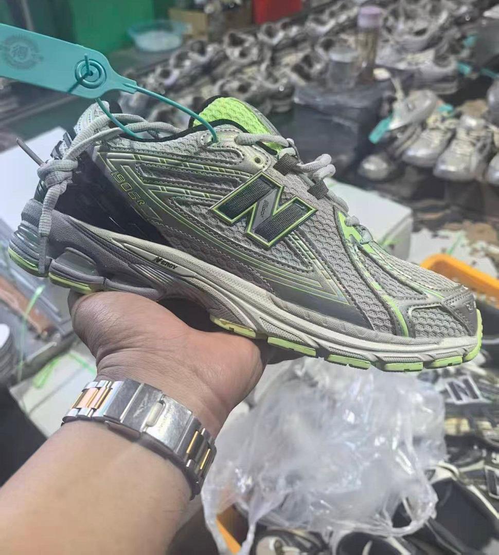 New Balance 1906R Silver Metallic Castlerock Lime Green Running Shoes M1906RCF