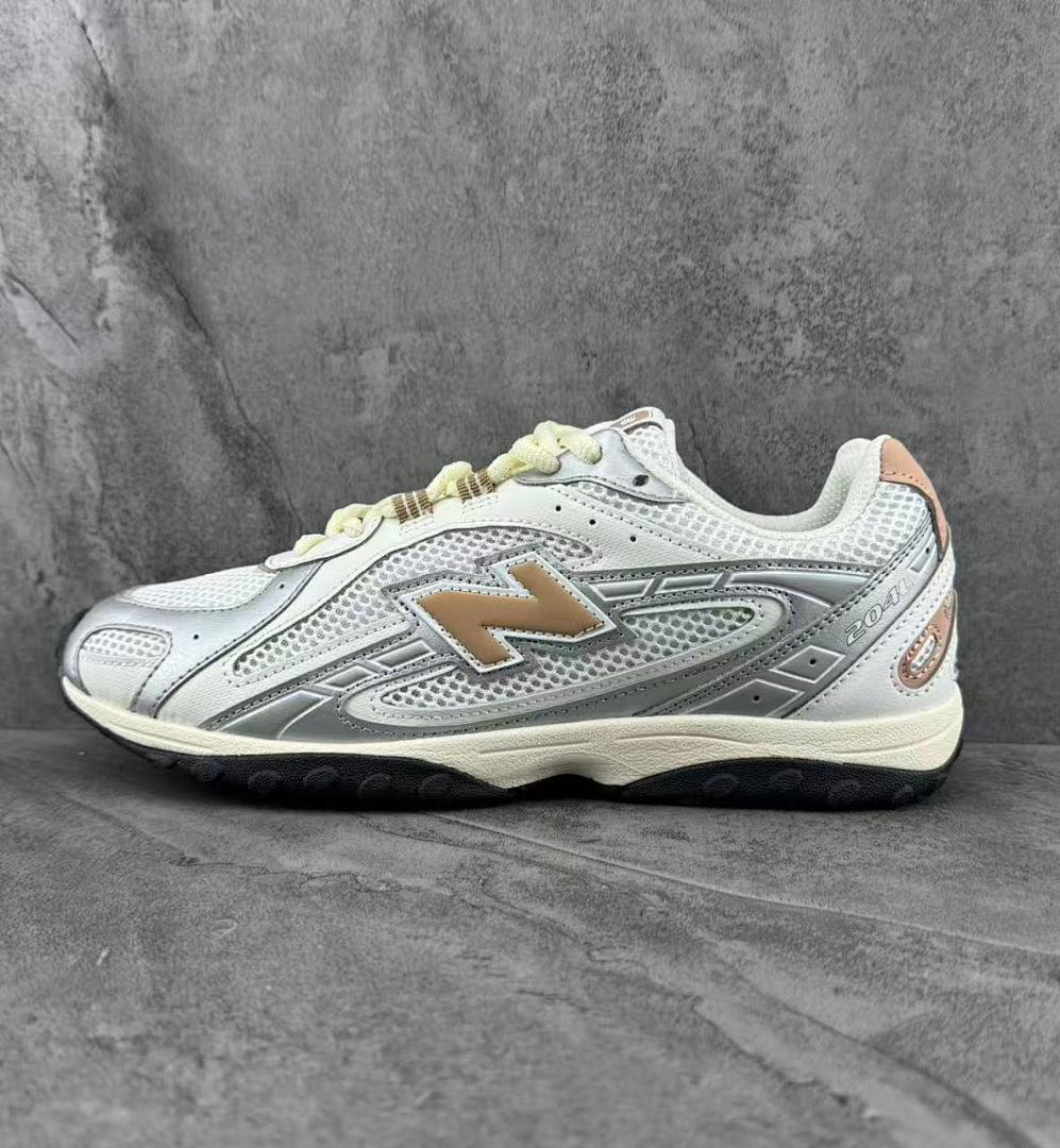 New Balance 2002R White Silver Angora Brown Lifestyle Running Sneakers Shoes