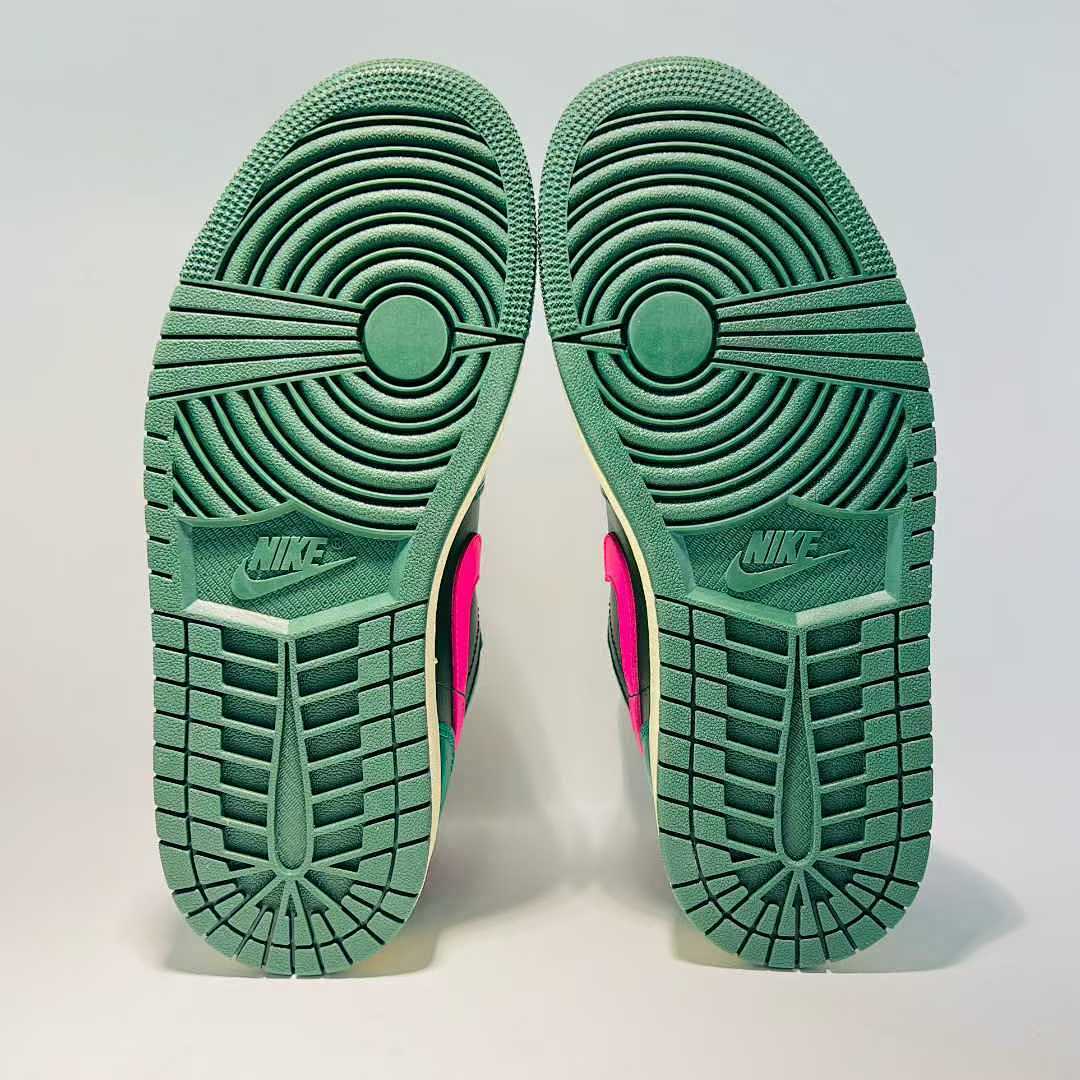 Air Jordan 1 Low SE Noble Green Dark Pink Sail Sneakers FJ3465-300 Men's Women's Shoes - Image 5