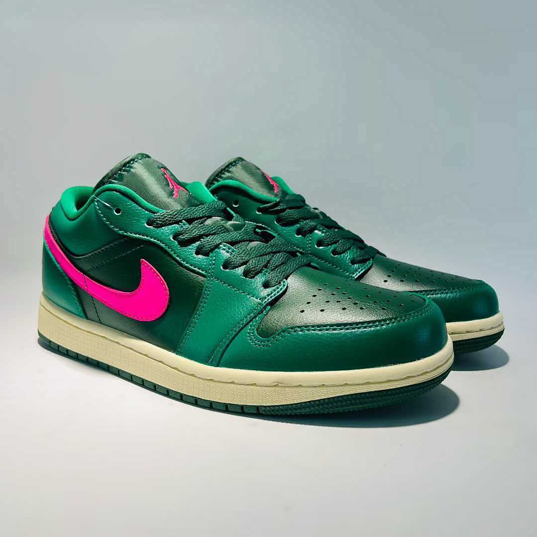 Air Jordan 1 Low SE Noble Green Dark Pink Sail Sneakers FJ3465-300 Men's Women's Shoes - Image 10