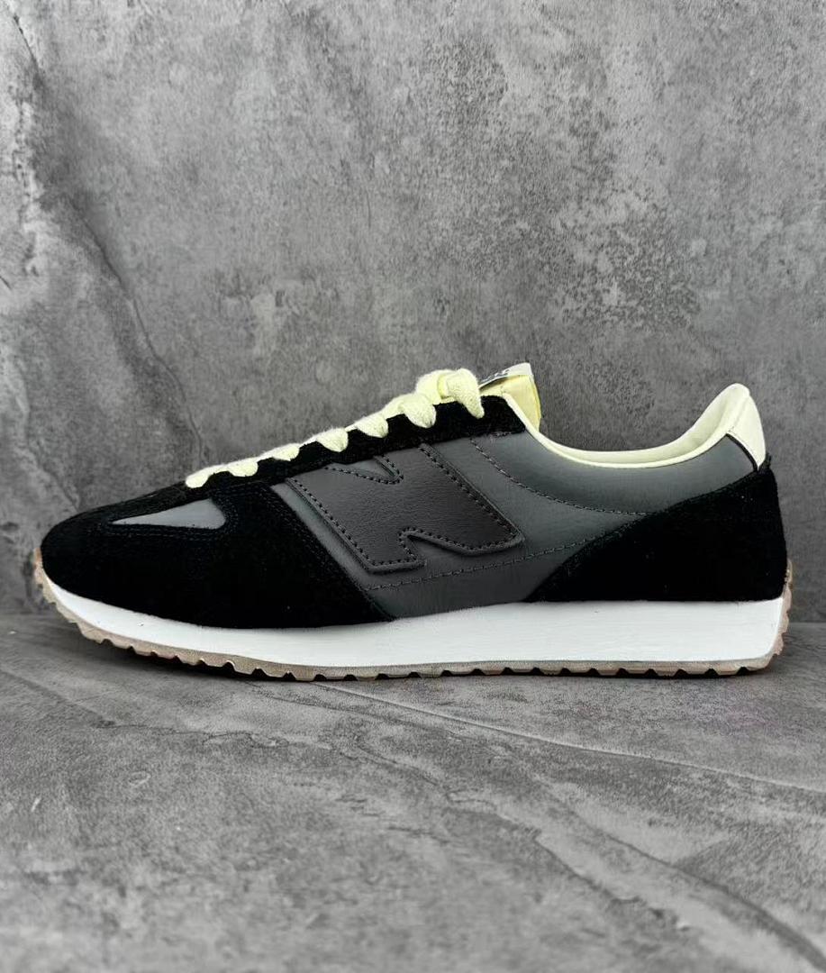 New Balance 420 U420 Black Dark Grey Yellow Suede Retro Lifestyle Sneakers