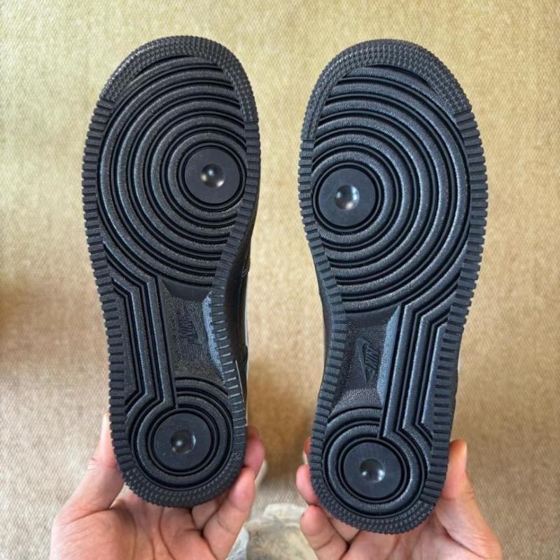 Nike Air Force 1 '07 LV8 "Contrast Stitch" Black/Grey Fog/White CT2302-002 - Image 8