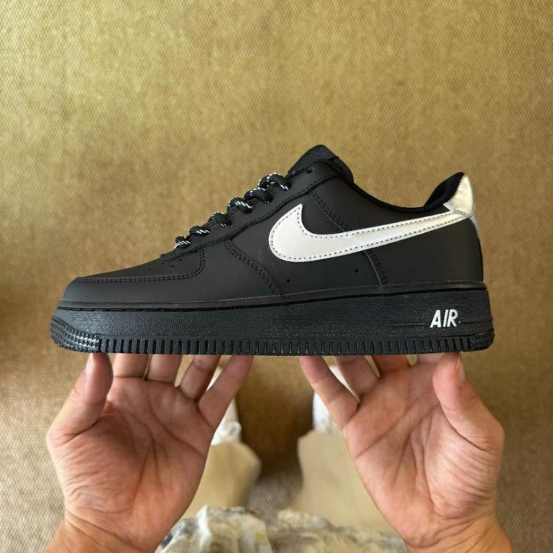 Nike Air Force 1 '07 LV8 Black Metallic Silver White CW7577-001