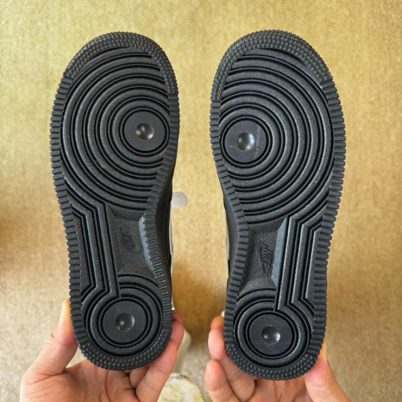 Nike Air Force 1 '07 LV8 Black Metallic Silver White CW7577-001 - Image 8