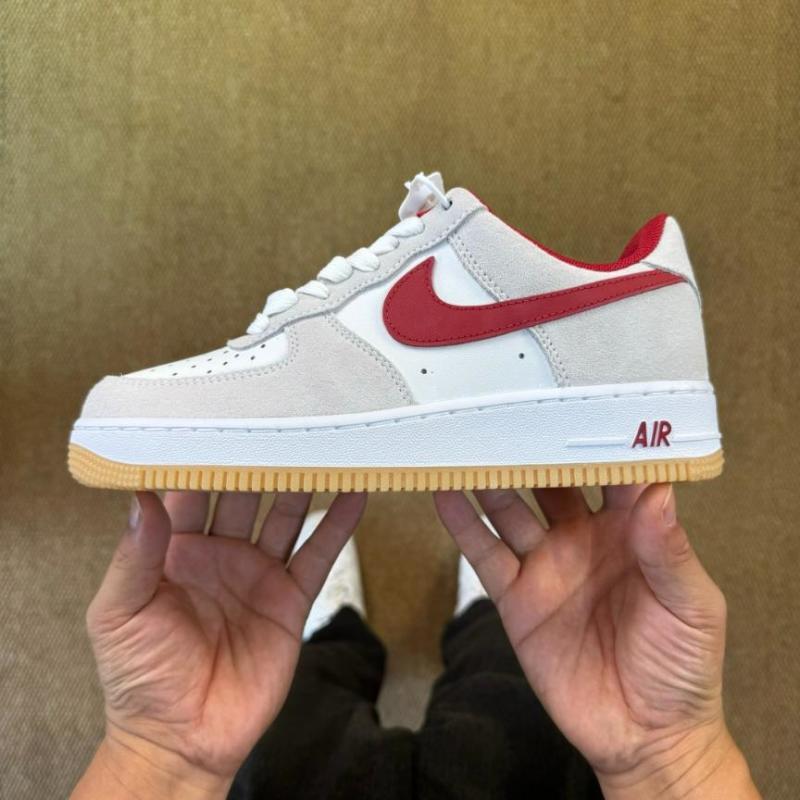 Nike Air Force 1 Low Summit White University Red Light Smoke Grey Gum Light Brown DV0788-100 - Image 10