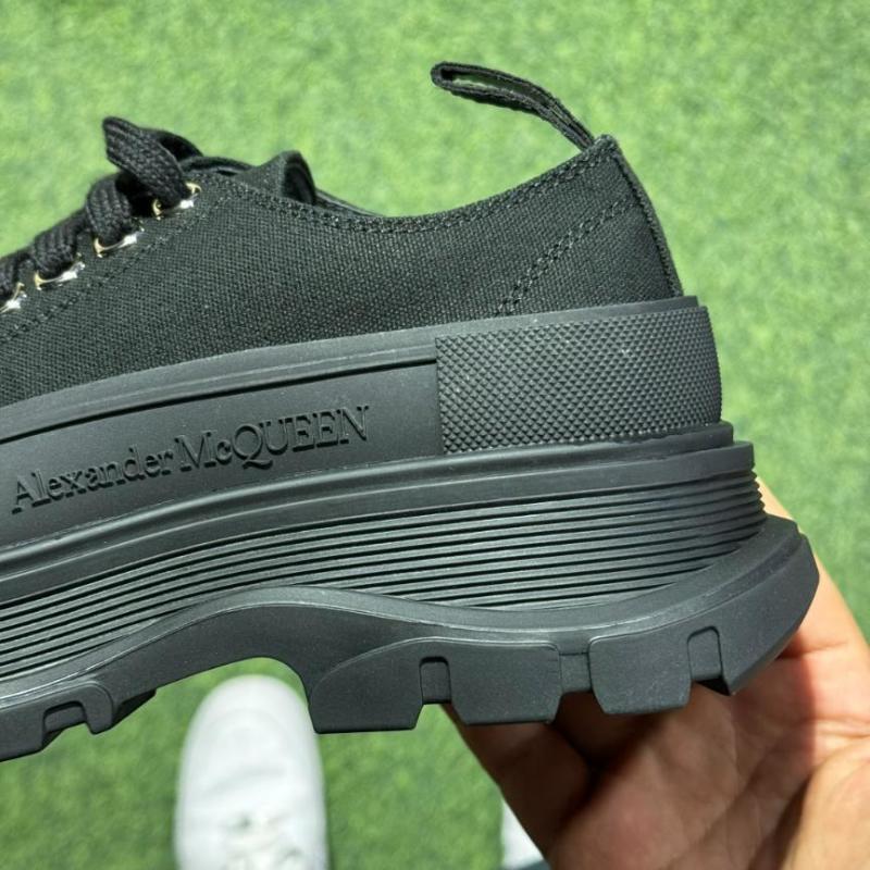 Alexander McQueen Tread Slick Lace-Up Sneaker Black 611705 W4MV2 1000 - Image 6