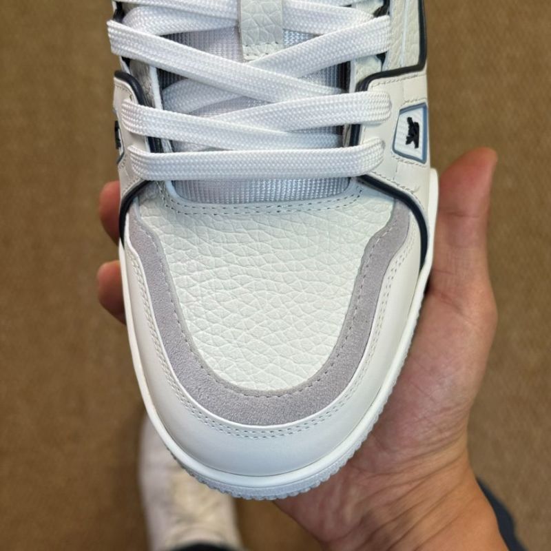LV Trainer Sneaker 1A9J9C White and Navy Blue - Image 3