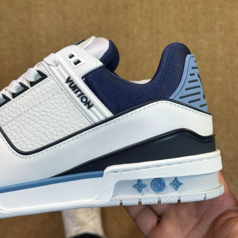 LV Trainer Sneaker 1A9J9C White and Navy Blue - Image 5