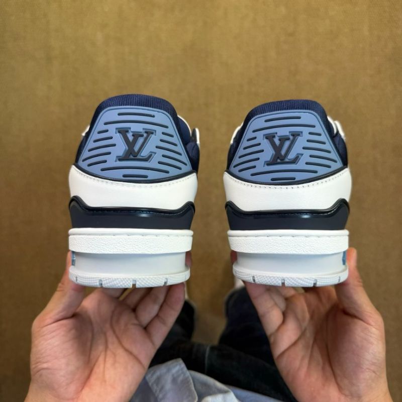 LV Trainer Sneaker 1A9J9C White and Navy Blue - Image 6