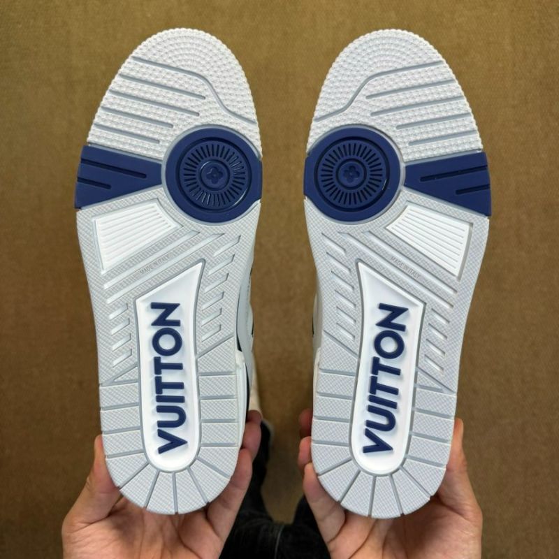 LV Trainer Sneaker 1A9J9C White and Navy Blue - Image 7