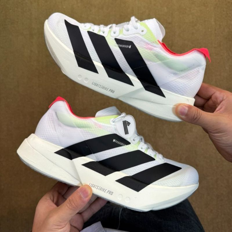 Adidas Adizero Adios Pro 3 Running Shoes White Core Black Lucid Lemon HQ3511 - Image 9