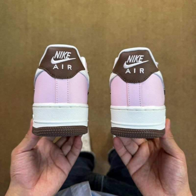 Nike Air Force 1 Low Pink Brown White Spike Studs - Image 6