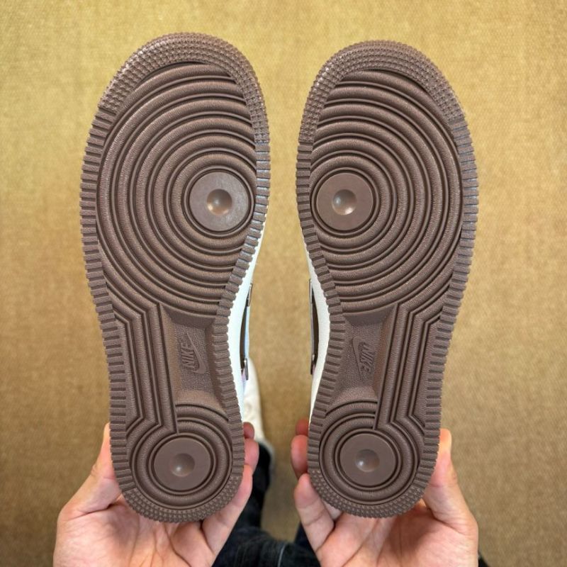 Nike Air Force 1 Low Pink Brown White Spike Studs - Image 7