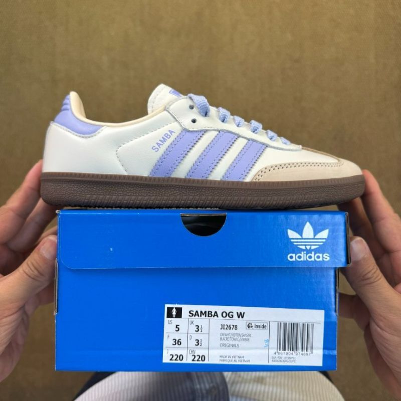 Adidas Samba HQ6646 Cloud White Lilac Gum - Image 3