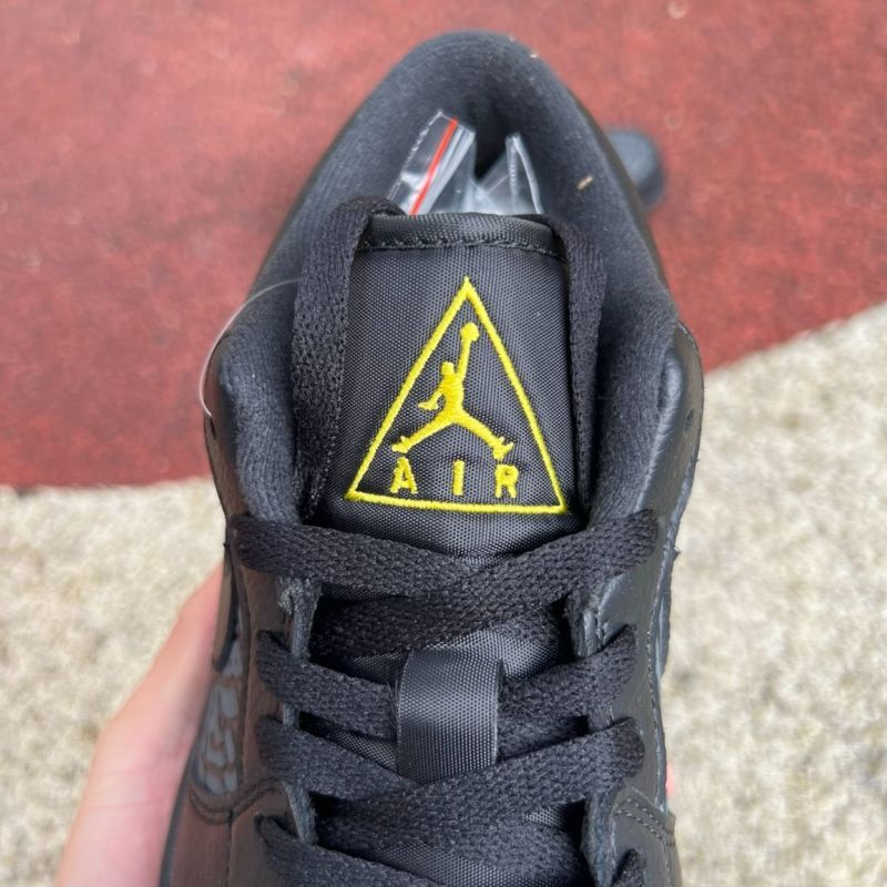 Air Jordan 1 Low SE "Elephant Print" Black Yellow Ochre DZ4130-007 - Image 5