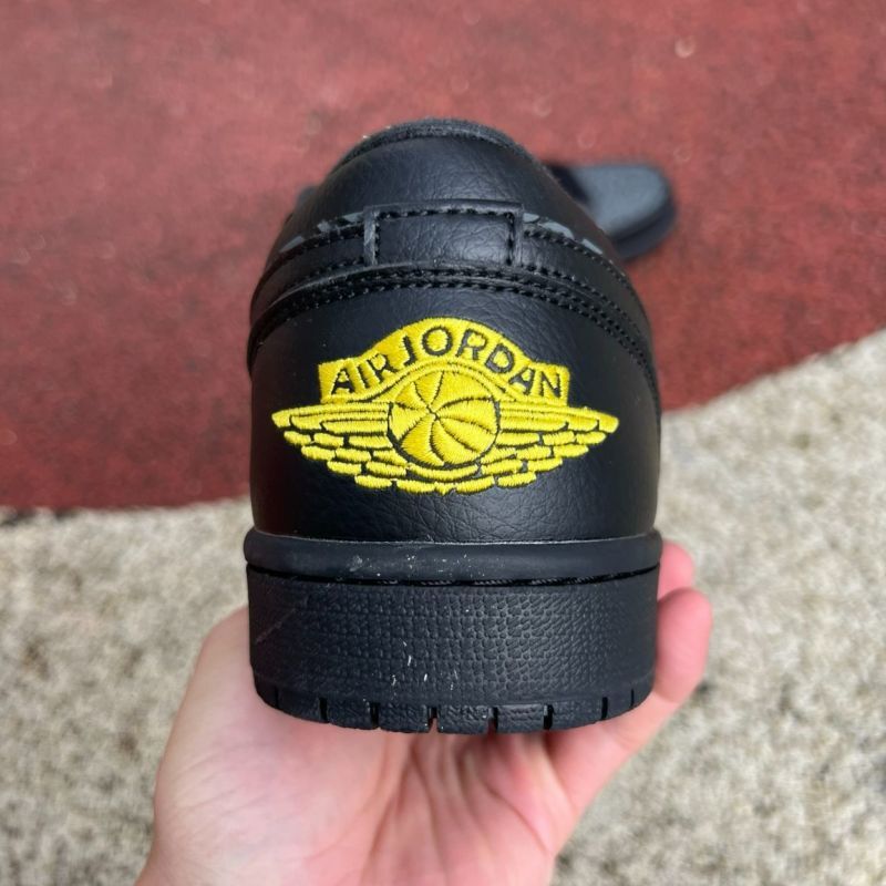 Air Jordan 1 Low SE "Elephant Print" Black Yellow Ochre DZ4130-007 - Image 8