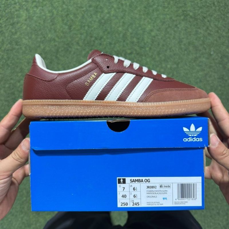 Adidas Samba OG Dark Red Cloud White Gum ID1458 - Image 3