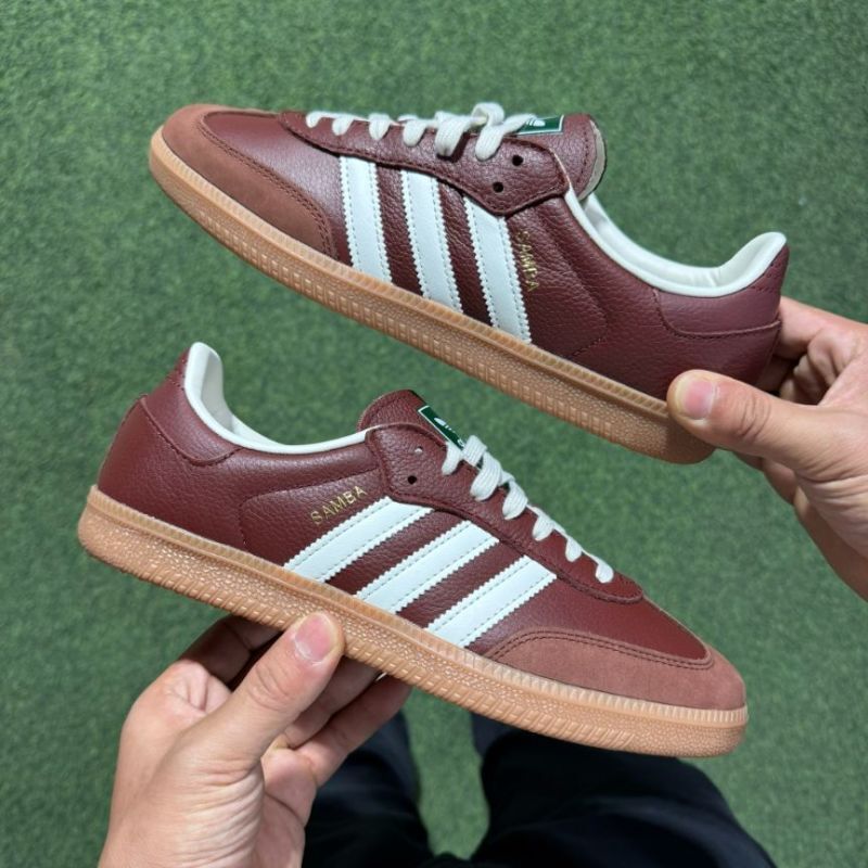 Adidas Samba OG Dark Red Cloud White Gum ID1458 - Image 9