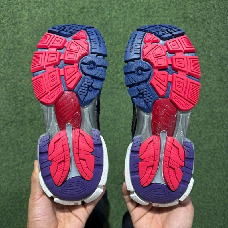 Balenciaga Runner Sneakers Navy Red Silver Purple 677403 W3RBN 4290 - Image 8